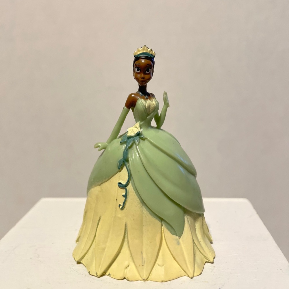 Cake Topper Princess Tiana Birthday 3" Disney Figure Green Yellow Dress 53